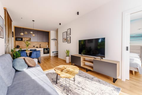 Communal lounge/ TV room, TV and multimedia, Kitchen or kitchenette, Living room, Photo of the whole room, Seating area