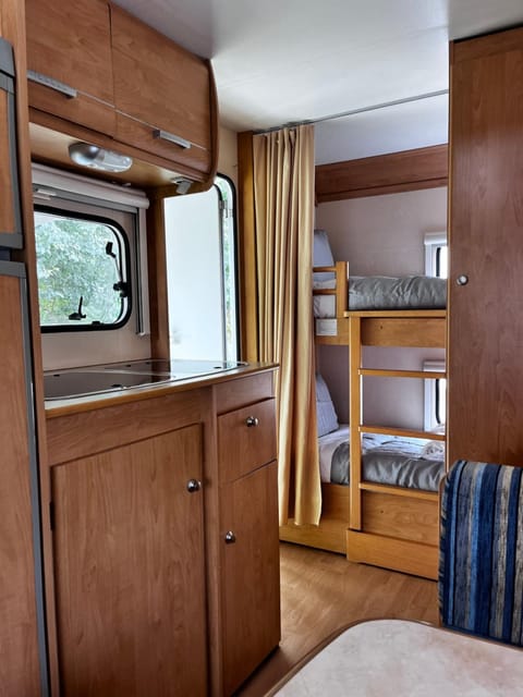 Kitchen or kitchenette, bunk bed, wardrobe