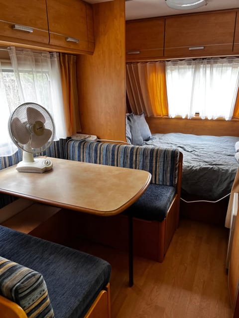 Bed, Seating area, Bedroom