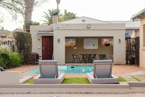 Patio, Seating area, Pool view, Swimming pool, sunbed