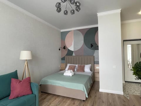 Bed, Living room, Photo of the whole room, Bedroom