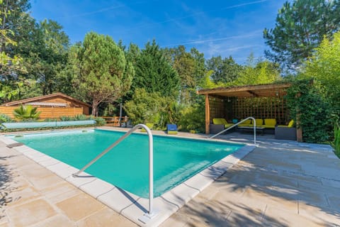 Property building, Living room, Swimming pool