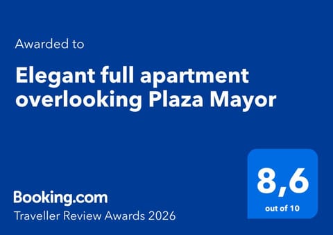 Elegant full apartment overlooking Plaza Mayor Apartment in Centro