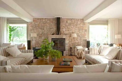 Living room, Seating area, Garden view