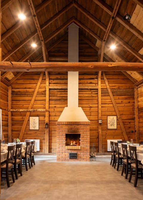 Property building, fireplace, heating