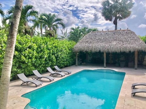 Spring, Day, Natural landscape, Garden, Garden view, Pool view, Swimming pool, Swimming pool, sunbed
