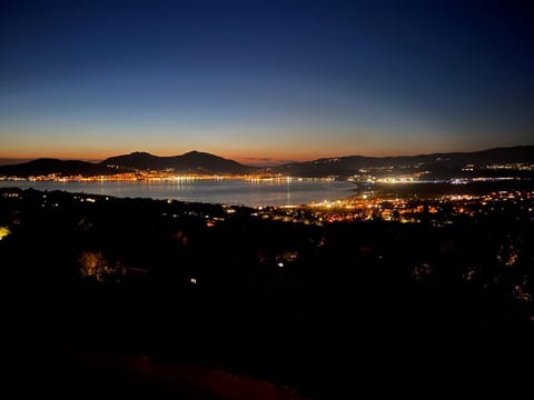 Night, City view, Sea view