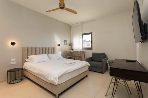 Bed, TV and multimedia, Living room, Photo of the whole room, Seating area, Bedroom
