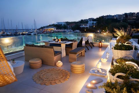 Property building, Patio, Seating area, Sea view