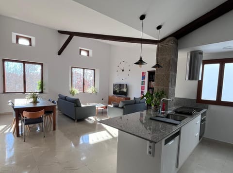 Kitchen or kitchenette, Living room, Dining area