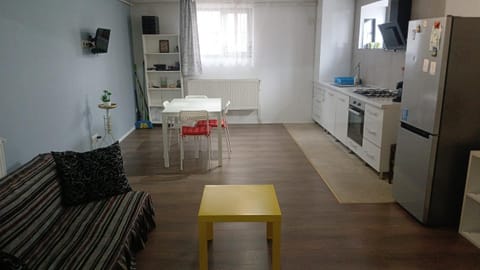 Living room, kitchen