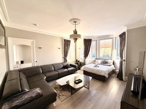 Bed, TV and multimedia, Living room, Photo of the whole room, Seating area, Bedroom