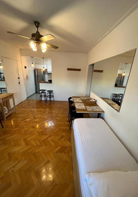 Bed, Living room, Dining area, fireplace