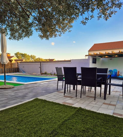 Patio, Day, Pool view