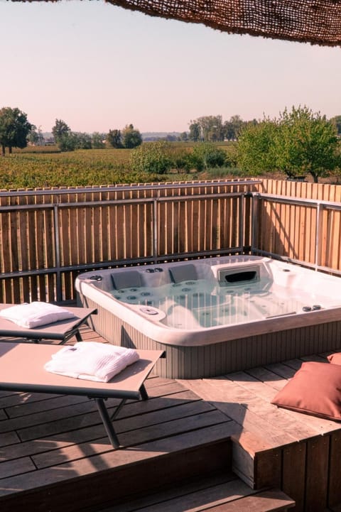 Hot Tub, View (from property/room), Balcony/Terrace, sunbed