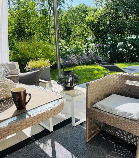 Patio, Garden, Seating area, Garden view