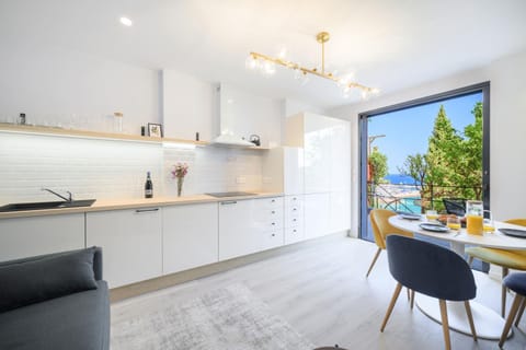 Living room, kitchen