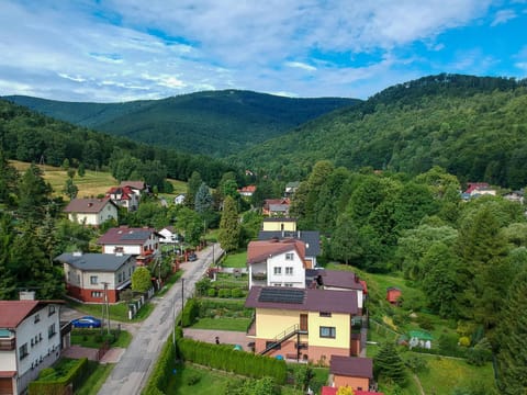 Property building, Nearby landmark, Spring, Day, Neighbourhood, Natural landscape, Bird's eye view, View (from property/room), Garden view, Mountain view, River view, River view, Street view, Quiet street view