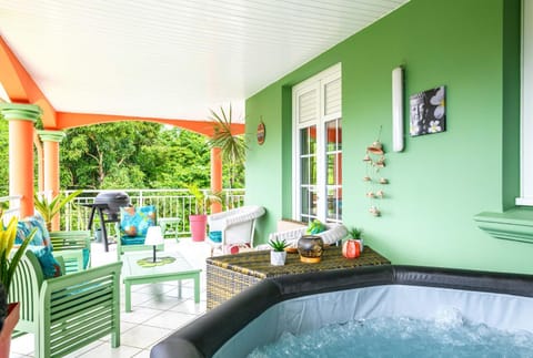 Patio, Natural landscape, Hot Tub, Living room, Garden view