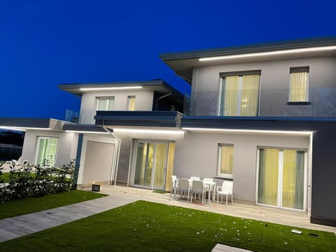 Property building, Night, Garden