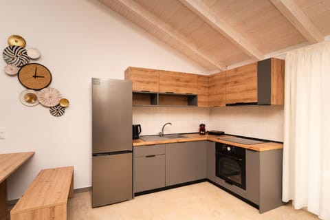 Kitchen or kitchenette, minibar, oven, stove