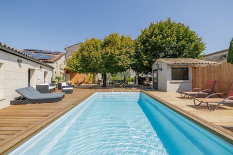 Property building, Living room, Swimming pool