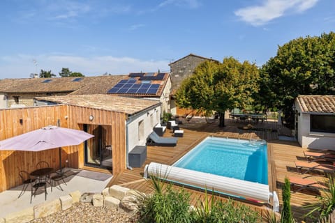 Property building, Living room, Swimming pool