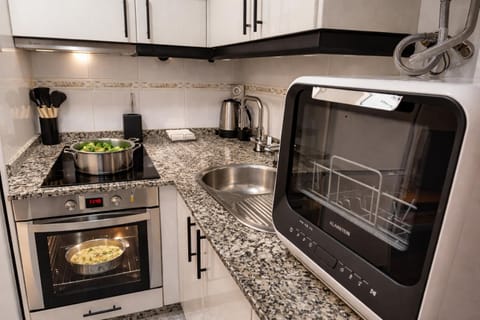 Kitchen or kitchenette, dishwasher, oven, stove, kitchen