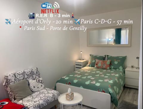 Paris Sud-porte de Gentilly mignon T2 250 m de Paris Apartment in Île-de-France