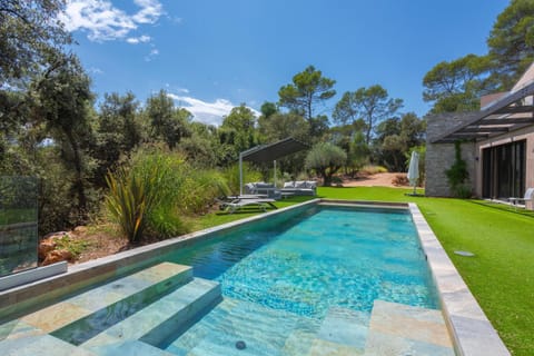 Property building, Living room, Swimming pool