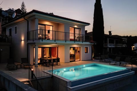 Property building, Night, Pool view, Swimming pool