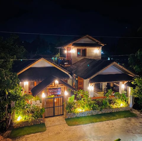 Property building, Night, Garden, Garden view
