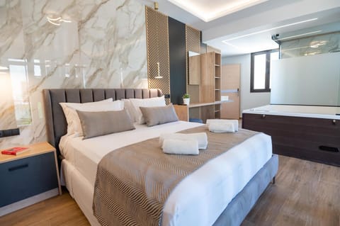 Bed, Bathroom, Photo of the whole room, Bedroom, towels