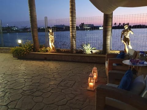 Patio, Night, Natural landscape, View (from property/room), Sea view