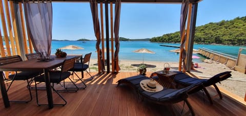 Day, Natural landscape, View (from property/room), Balcony/Terrace, Beach, Sea view, sunbed