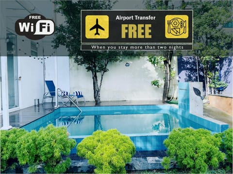 Property logo or sign, Pool view, Swimming pool, sunbed