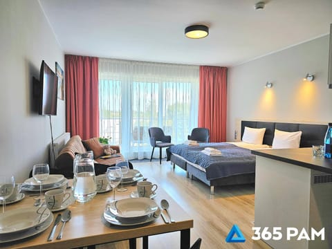 Bed, TV and multimedia, Living room, Photo of the whole room, Seating area, Dining area, Bedroom