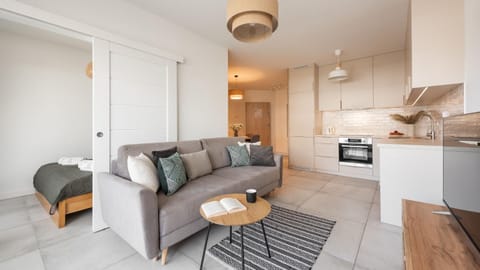 Kitchen or kitchenette, Living room, Seating area, Food