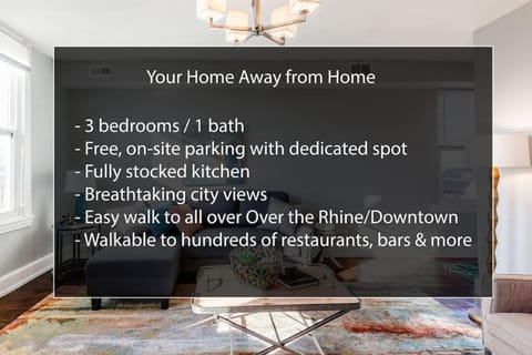 Spacious Home Walk to Everything and FREE Parking Apartment in Over The Rhine