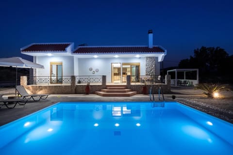 Property building, Night, Swimming pool