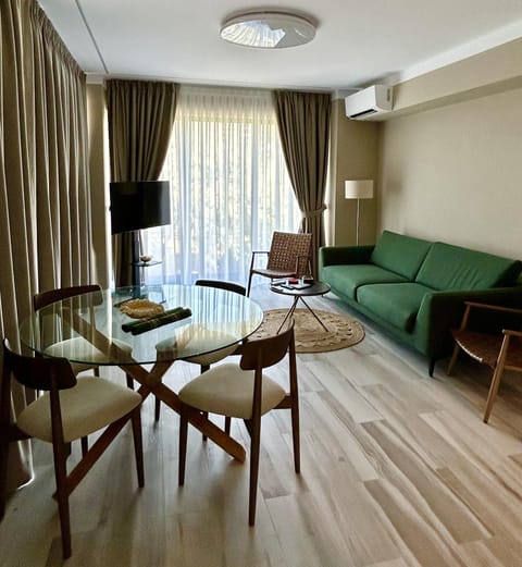 Living room, Seating area, Dining area, air conditioner