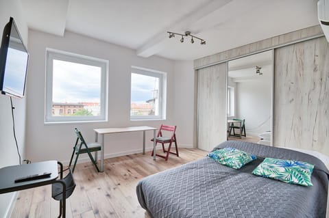 Bed, TV and multimedia, Living room, Photo of the whole room, Seating area, Bedroom, hair dresser
