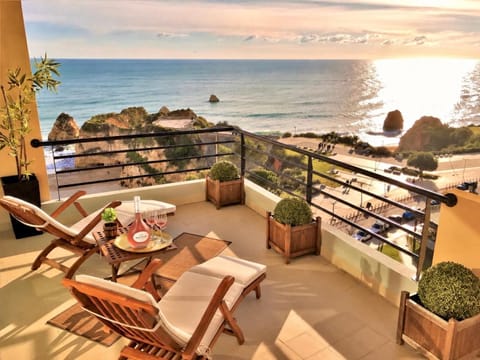 Property building, Patio, View (from property/room), Beach, Landmark view, Sea view, sunbed