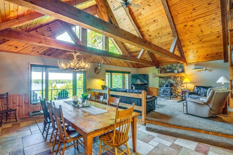 Lakefront Townsend Cabin with Fire Pit, Private Dock Cabin in Wisconsin