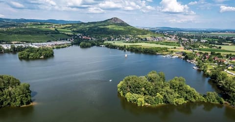 Nearby landmark, Day, Natural landscape, Bird's eye view, Mountain view, River view