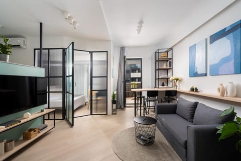 TV and multimedia, Living room, Photo of the whole room, Seating area, air conditioner