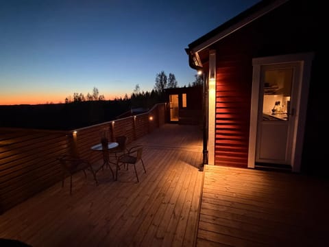 Patio, Night, Natural landscape, View (from property/room), Balcony/Terrace, Sunset