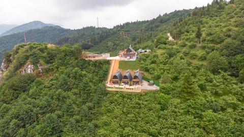 Property building, Natural landscape, Bird's eye view, Mountain view