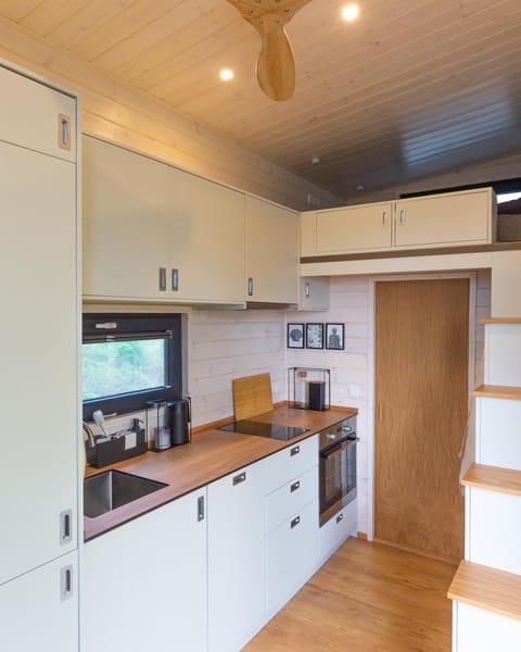 Kitchen or kitchenette, oven, stove