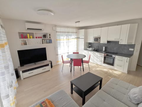 TV and multimedia, Kitchen or kitchenette, Living room, Seating area, Dining area, minibar, stove, air conditioner